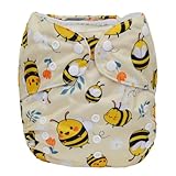 Picture of 2 to 7 Years Old Cloth Diaper Nappy Pocket Reusable Washable Junior Big Baby Kids Toddler (Baby Bees)