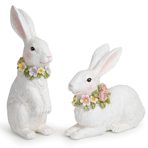 Hodao Spring Garden Patio Bunny Figurine Set (2pcs) The Perfect