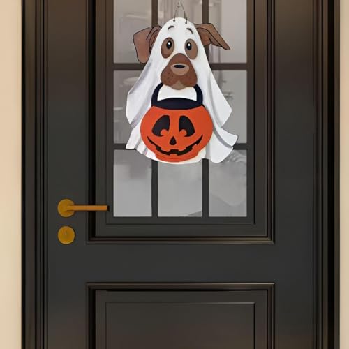 Señales espectrales de Halloween para evitar decoraciones aburridas en puertas 4