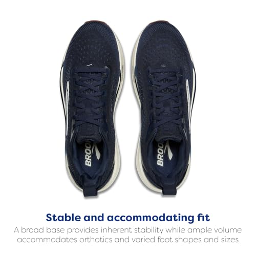 Brooks Men’s Ghost Max 4 Neutral Running & Walking Shoe - Navy/Navy/Biscuit - 9.5 Medium by Brooks - Used condition - Image 4
