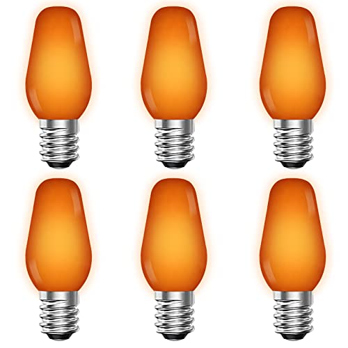 LUXRITE orange LED C7 bulb