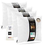LILENO HOME 4er Set Kissenfüllung 40 x 40 cm - 95°C waschbares Innenkissen