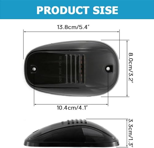KOMAS 5 X Cab Marker Light, Smoke Lens With Amber 24 LED Housing Cab Roof Running Lights, Top Clearance Light 264146BK for 2003-2018 Dodge Ram 1500 2500 3500 4500 5500 Pickup Trucks by KOMAS - Image 5