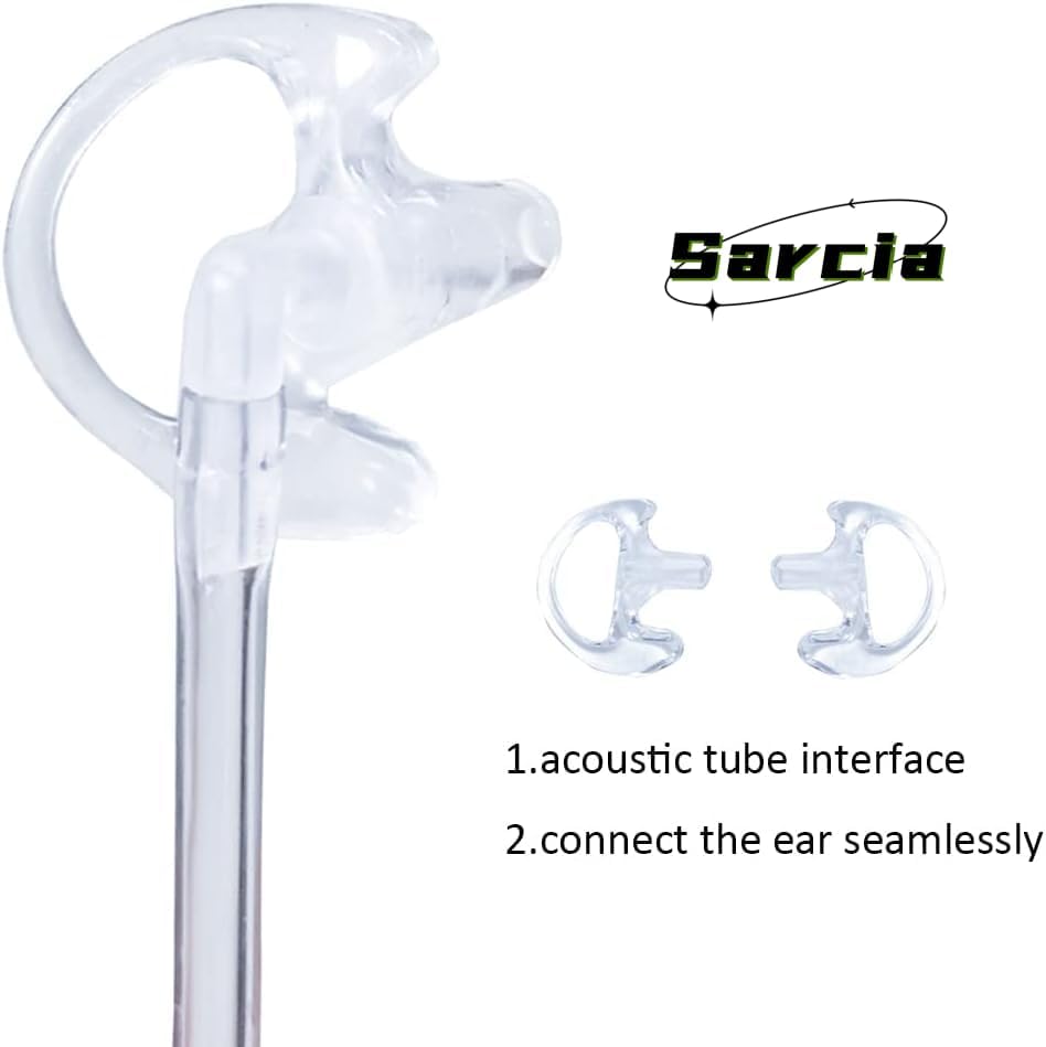 Miniatura 6 de Earmold - Auricular de repuesto para Walkie Talkie de dos vías con tubo acústico, 6 pares