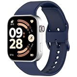[Guluto] バンド For Xiaomi Redmi Watch 6 / 5 / 4 / Xiaomi smart band 10 pro / 9 pro / 8 pro 交換ベルト 替えベルト コンパチブル シャオミ スマートベルト シリカゲル製 柔らかい 軽量 おしゃれ 防水 通気 耐久性 スポーツ 時計ベルト 調節可能 取付簡単 男女兼用 (ミッドナイトブルー)