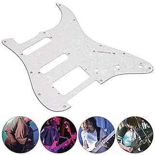 Pickguard de guitare électrique 3 couches avec remplacement de pièces de guitare moderne de style Strat(blanche) - Les Beatles, Paul McCartney, John Lennon, RIngo Starr, George Harrison Pickguard de guitare électrique 3 couches avec remplacement de pièces de guitare moderne de style Strat(blanche) – Image 2