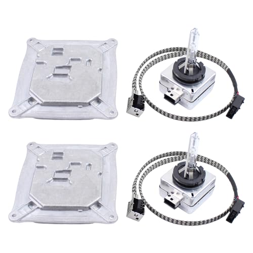 DriveFix 2 Set Xenon HID Headlight Ballast Module w/Harness and Bulbs for BMW X3 X5 M3 M6 335i 328i 650Ci 335d for Audi R8 TT TTS Quattro for Cadillac DTS for Mini Cooper for Jeep Cherokee