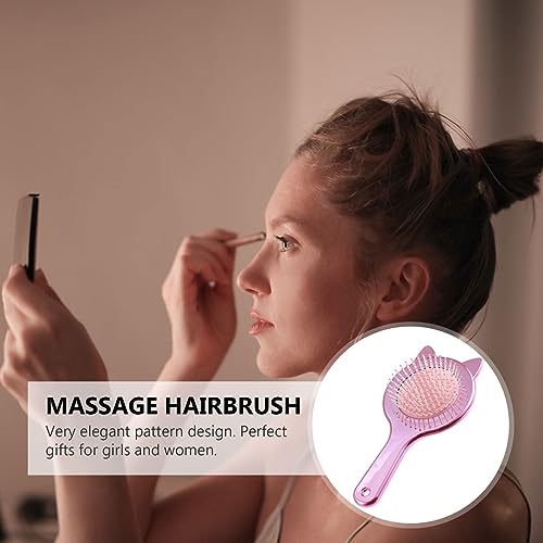 Lurrose Detangling Hair Brush Travel Wet And Dry Hairbrush Scalp Massage Brush Cute Cat Shaped Paddle Hair Brush For All Hair Types #TOP6