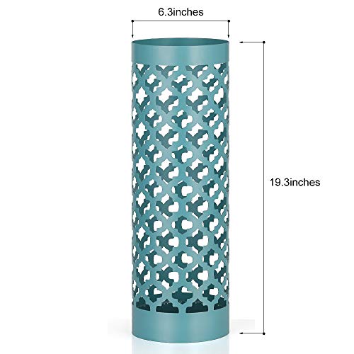 Nex Umbrella Stand Rack, Metal Umbrella Holder For Entryway, Free Standing Canes Walking Sticks Storage With Drip Tray And Hooks For Home Office, Blue #TOP2