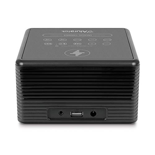 Aluratek Wireless Charging (5W) Clock Radio, FM Radio w/Bluetooth Speaker, USB Charging Port (ABQC02F) by Aluratek - Image 2