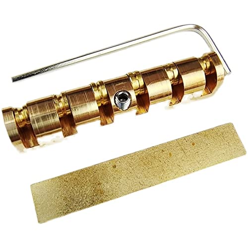Kaynes 43mm Height Adjustable Brass Roller Guitar Nut Replacement for Les Paul LP SG Style Electric or Acoustic Guitars