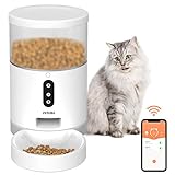 Peteme Automatic Cat Feeder, Smart Pet Feeder with APP Control, Food Dispenser for Cats, Dogs & Small Pets , 2.4G Wi-Fi Enabled, Portion Control, 4L