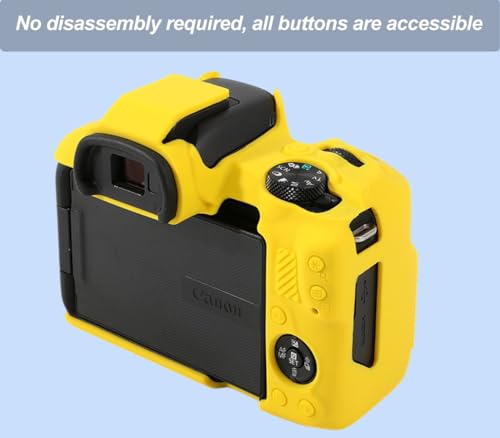 Funda de silicona para cámara Canon EOS R50, color amarillo miniatura 6
