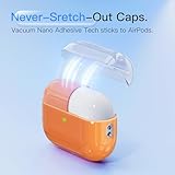 Case for AirPods Pro 3 Never-Sretch-Out DamonLight Shock-Proof Protective Semi Hard Silicone Case Compatible with Apple Airpods Pro 3rd Generation (Orange) - Image 3