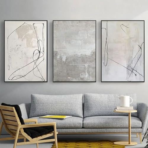 Toile Nordique Minimaliste Affiche Abstrait Moderne Salon Deco