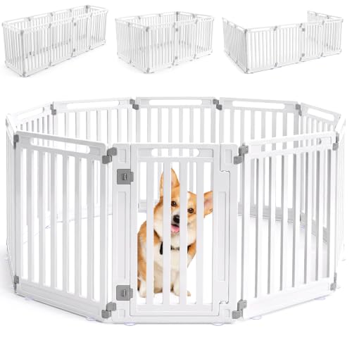 Maxmass Plastic Dog Playpen, Pet Puppy Play Pen (10 Panels)