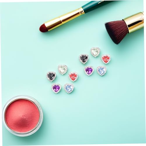 Botones de cristal de corazón para reparar ropa dañada y personalizar manualidades 5