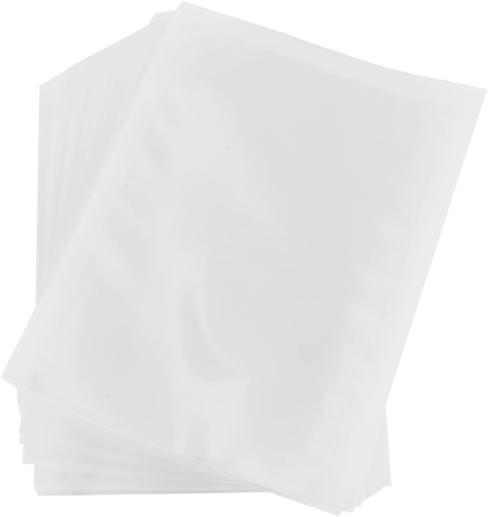 Cabilock 100Pcs Food Preservation Vacuum Bags Disposable Sealing Pouches for Freezer Storage for Snacks Cheese Jerky Kitchen Essential