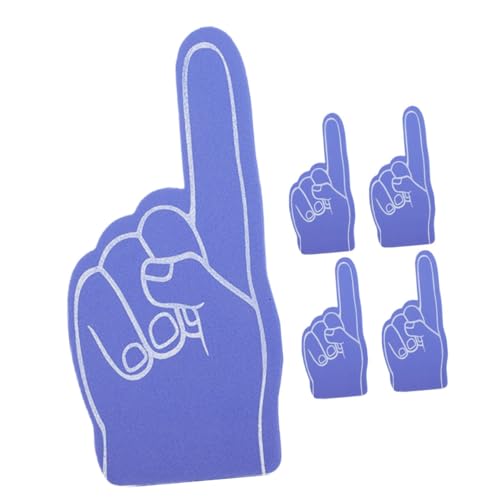 ERINGOGO 5 Piezas EVA Espuma Dedo para Animación Deportiva Accesorios de Porristas para Fútbol y Baloncesto Color Azul Diversión y Apoyo Eventos Deportivos