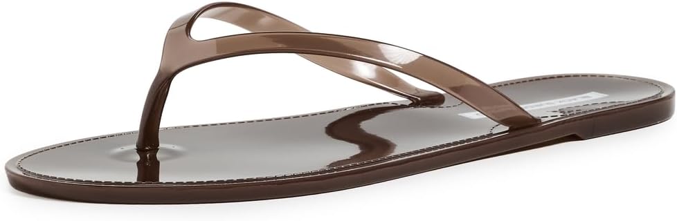 Black Suede Studio Women's Crystal Jelly Flip Flops