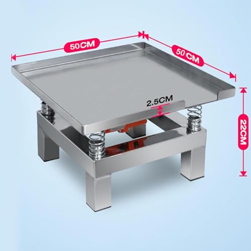 Mesas Vibratorias para Hormigón, Mesa Vibradora Eléctrica de Placa Plana, Plataforma de Vibración para Pruebas en Banco, 3000 RPM, para Eliminar Burbujas de Aire, 50 x 50 x 25 cm miniatura 7