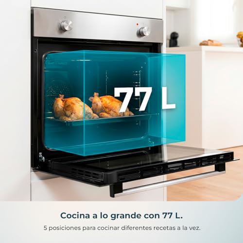 Miniatura 3 de Cecotec Horno Integrable Bolero Hexa C126000 Inox A Glovekit. 2800 W, 77 L De Capacidad, 4 Funciones, Steam Assist, Steam Easyclean, Cooling Fan, Triple Glass, Clase Energética A, Luz Interior