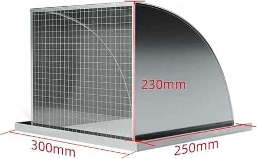Couvercle d'échappement carré pour hotte anti-odeur inox 304 6" - 3