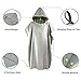 Hiturbo Microfiber Surf Poncho, Wetsuit Changing Bath Robe, Quick Dry Pool Swim Beach Towel with Hood (Gray)