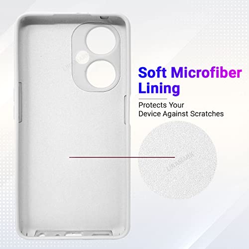Image of LIRAMARK Liquid Silicone Soft Back Cover Case for OnePlus Nord CE 3 Lite 5G / 1+Nord CE 3 Lite 5G (White)