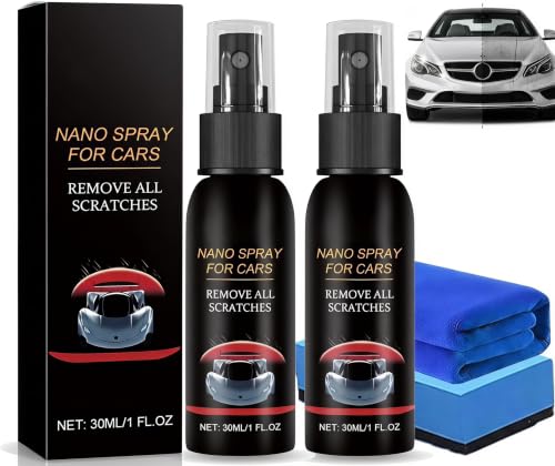 2Pcs Nurafix Auto Spray Kratzer Entfernen, Quick Effect Coating Agent, Nano Spray for Cars, Kratzer Entferner Auto, Sofortiger Glanz & Schutz, Universell Einsetzbar für Autos Boot Motorrad