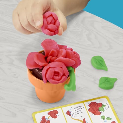 Play-Doh Mon Jardin de Fleurs, Coffret de Pâte à Modeler, Plantes Multicolores, pour Filles et Garçons à Partir de 3 Ans