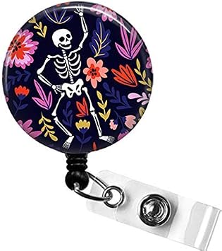 Skeleton Badge Reel, Orthopedic X-Ray Retractable Badge Reel, Radiology X-Ray Tech Bones Badge Holder Gift, Orthopedics Skeleton Badge Clip