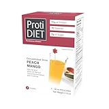 ProtiDIET Peach Mango Concentrated High Protein Drinks - Fat Free, Low Sugar Nutritional Drinks - Easy-to-Mix On-the-Go Concentrated Protein Juice - 7 Packets Per Box