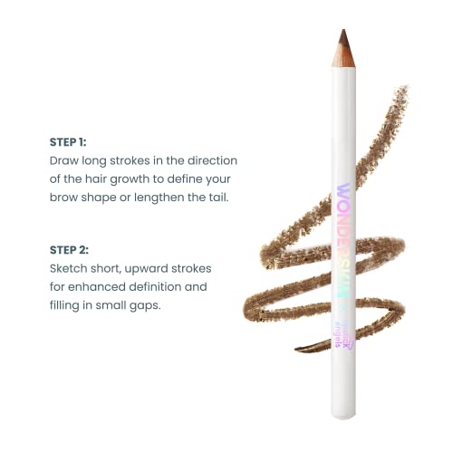 Wonderskin Eyebrow Pencil, Revolutionary Eyebrow Pomade Formula For Long-Lasting, Natural Looking Brows, Eyebrow Makeup, Brow Pencil, Brow Pomade, Stays On All Day (Dark Brunette) #TOP3