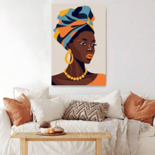 Art mural africain grand format 60x80cm sans cadre