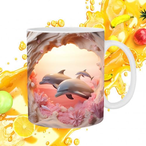 Image of 3D Coffee Mug 11oz Ceramic Microwave Safe Dishwasher Safe Vibrant Color