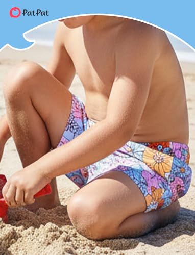 Image of PATPAT Family Matching Swimsuits Swimwear: Mommy and Me Striped Spliced One-Piece Matching Swimsuits Set