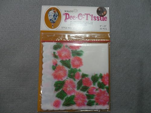 Vintage Walco Brand Decoupage Tissue with Dense Pink Flowers - Japan