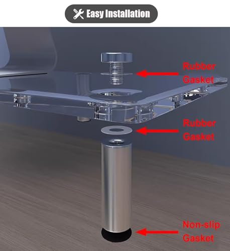 Support de moniteur d'angle acrylique transparent rehausseur de bureau