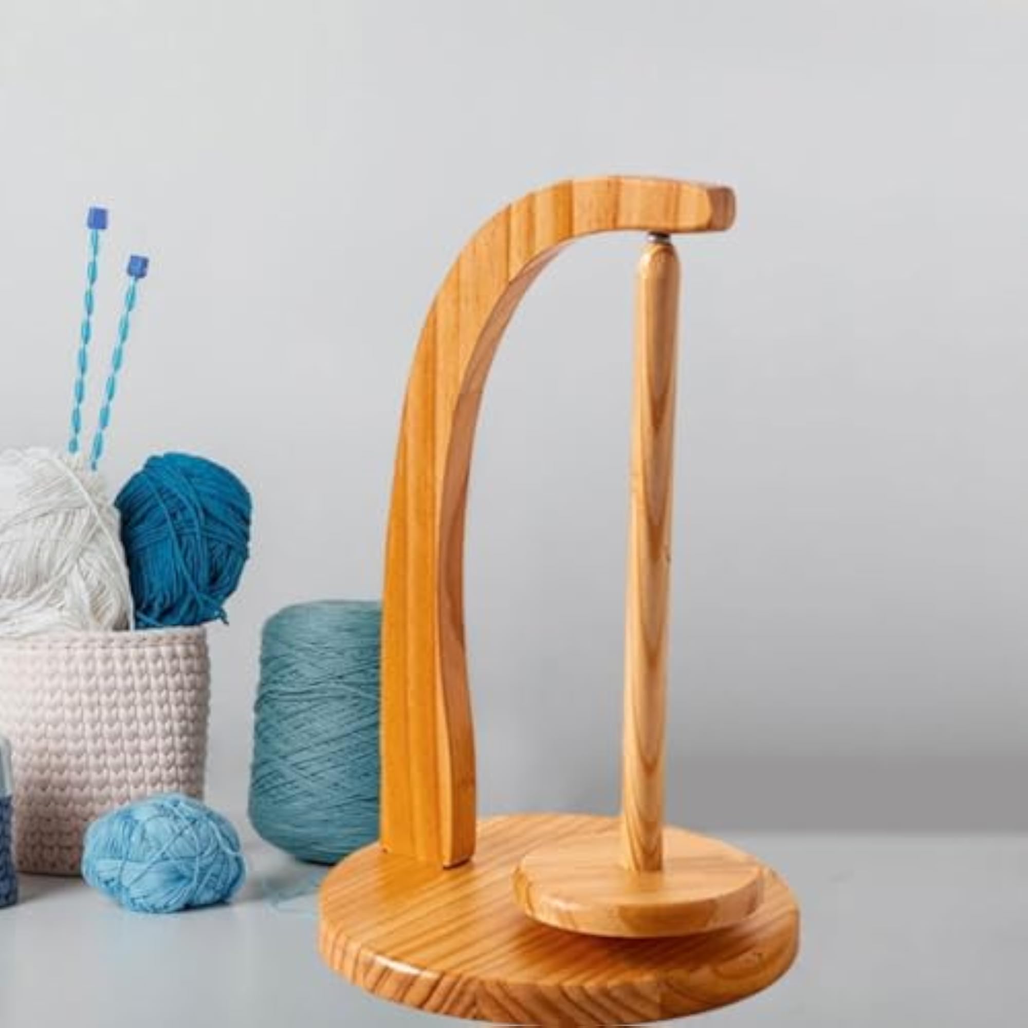 Wooden Yarn Holder with Strong Load Bearing