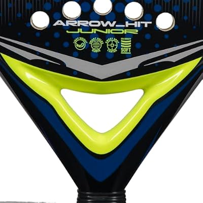 adidas Arrow Hit Junior White / Blue Padel Racket 320g Kids Black