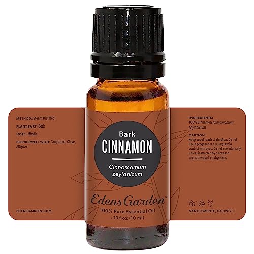 Edens Garden Cinnamon- Bark Essential Oil- 100% Pure Premium Grade, Undiluted, Natural, Therapeutic, Aromatherapy, The Best for Diffuser, Candle, Laundry, Humidifiers 10 ml (.33 fl oz)