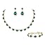 Emerald Green Gold-Tone