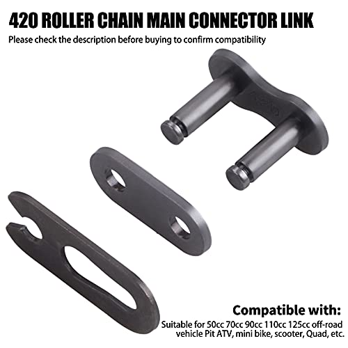 Cncmotok 420 Roller Chain Master Connector Link Fit For 50Cc 70Cc 90Cc 110Cc 125Cc Dirt Bike Pit Atv Quad Buggy Pack Of 12Pcs #TOP4