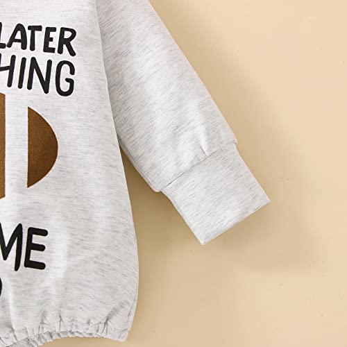 Newborn Baby Girl Boy Clothes On Sundays We Watch Football with Daddy/Mommy Sweatshirt Romper Bodysuit Fall Outfit4