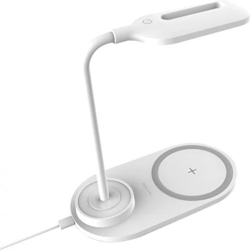 MengK Lámpara de escritorio LED con puerto de carga USB recargable con cargador