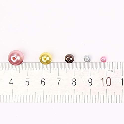 DIYASY 750 Pcs Round Plastic Pearl Beads Colored Mixed Size Craft Beads with Holes for Bracelets and Jewelry Making 4,5,6,8,10MM.