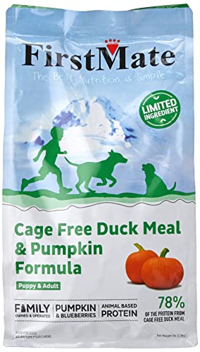 Firstmate, Limited Ingredient Cage-Free Duck Meal & Pumpkin Formula Dry Dog Food, 5 Lb #TOP6