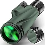 Monocular Telescope 80 x 100 High Powered Monoculars for Adults with Tripod, Monocular for Smartphone Suitable for Bird Watching Larger Vision Monoculars for Adults with BAK4 Prism & FMC Lens Green