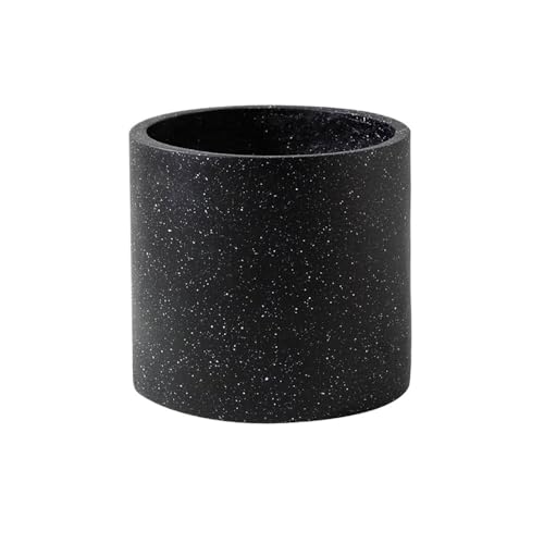 Zhaoj24-05 Macetas de Interior Maceta cilíndrica de pie for Suelo, Color Negro con macetas moteadas, for Decorar balcón, Sala de Estar, Cocina y jardín Maceta